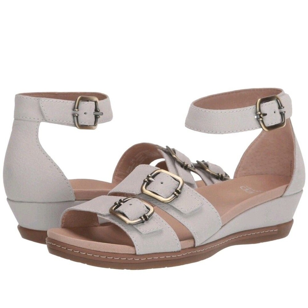 Dansko Astrid Ivory Textured Nubuck  Sandal Sz 41  US 10-10.5-11 NEW